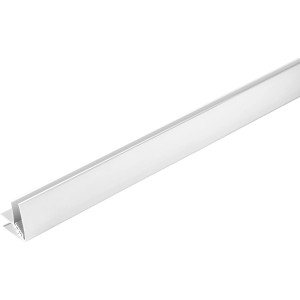 Weißes Grosfillex Winkelprofil (5-8 mm) für Paneele, klippbar, 260 cm lang.