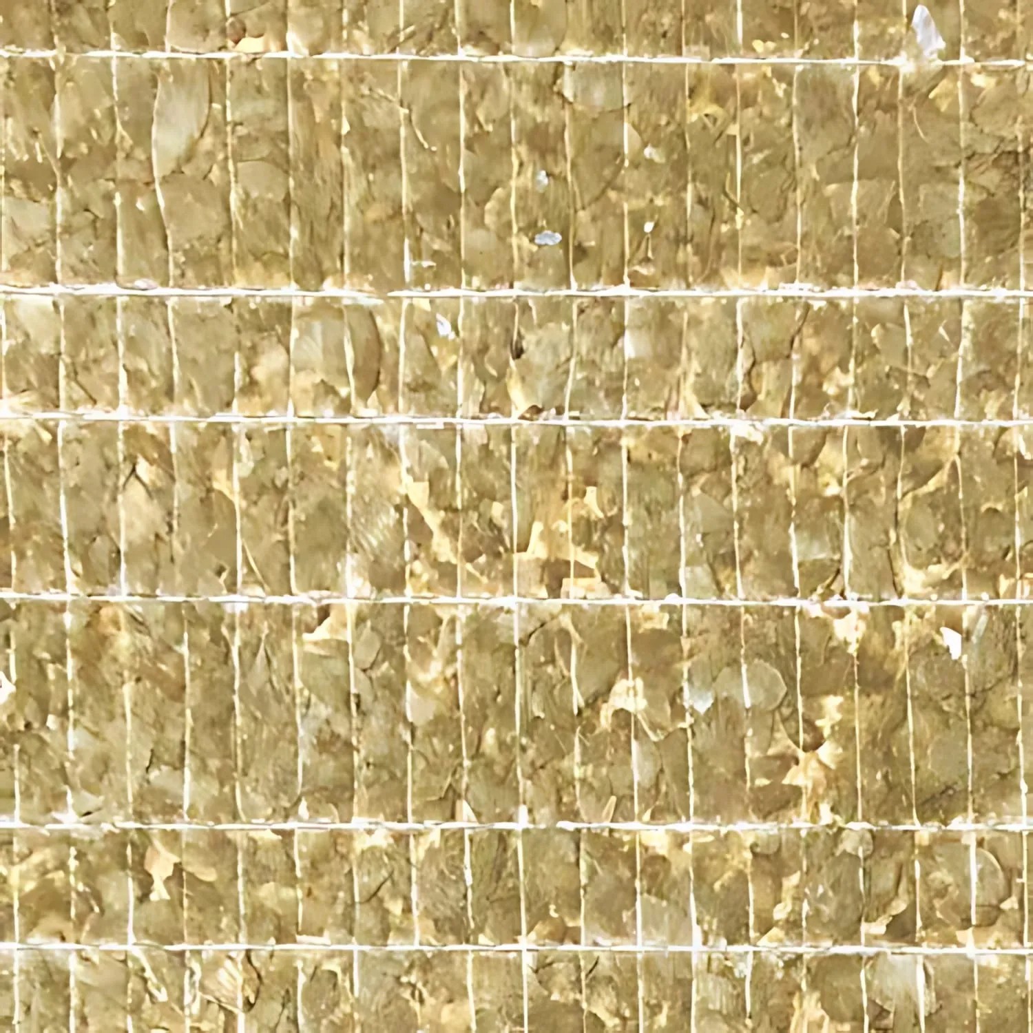 WALLFACE Capiz Wandverkleidung Musterstück, beige-goldene Muscheltextur, Dekor-Paneele.