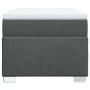 Boxspringbett dunkelgrau 90x190 cm mit Matratze und Auflage.