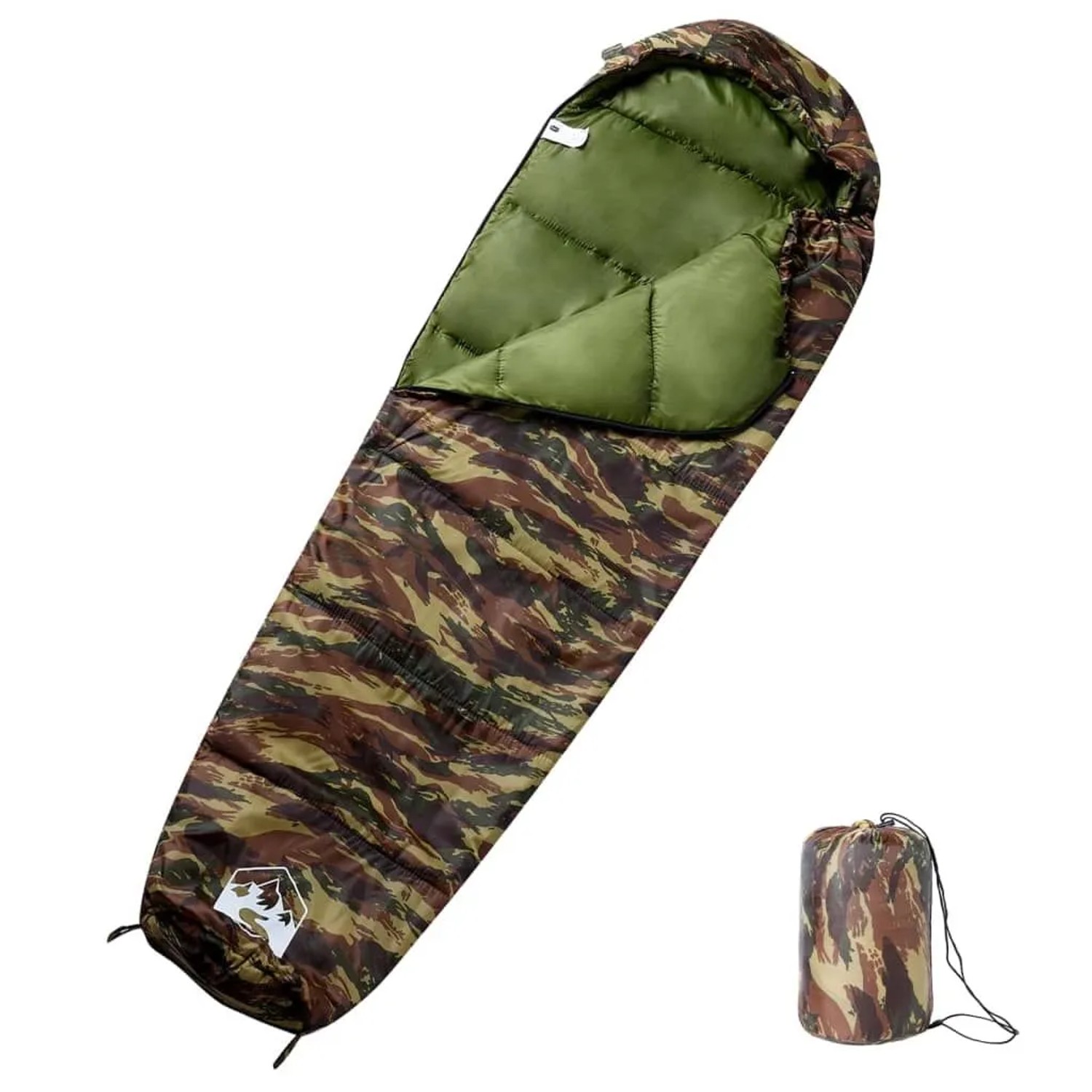 vidaXL Mumienschlafsack für Erwachsene Camping 3 Jahreszeiten 94509