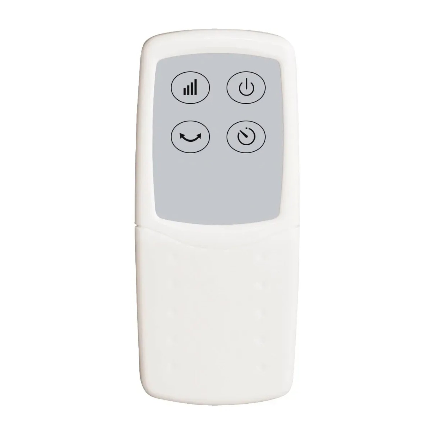 Fernbedienung für CMI Turmventilator (80 cm, Weiß) mit Tasten für Timer, Stärke und An/Aus.