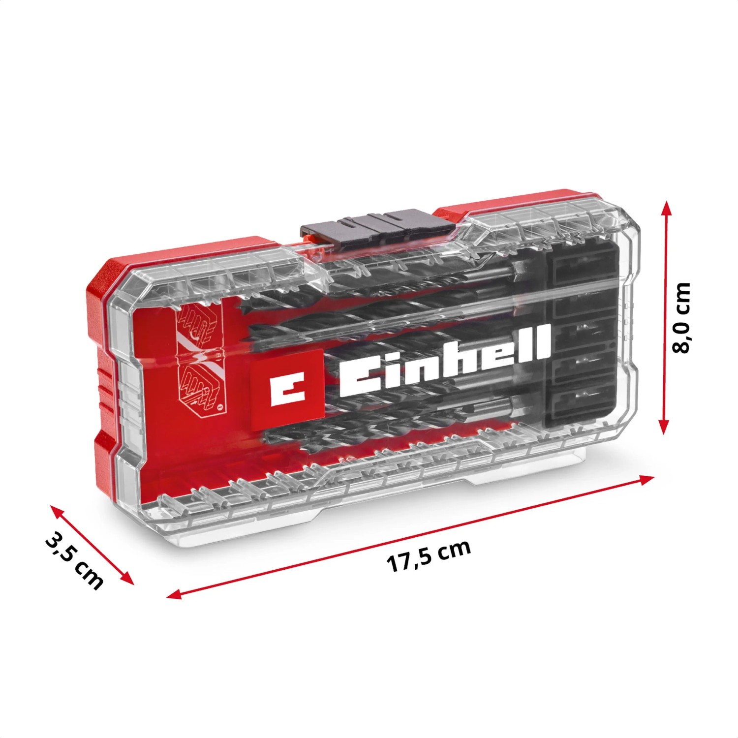 Einhell Holzspiralbohrer-Set, 10-teilig im Koffer. Holzbohrer von 3 bis 8 mm.