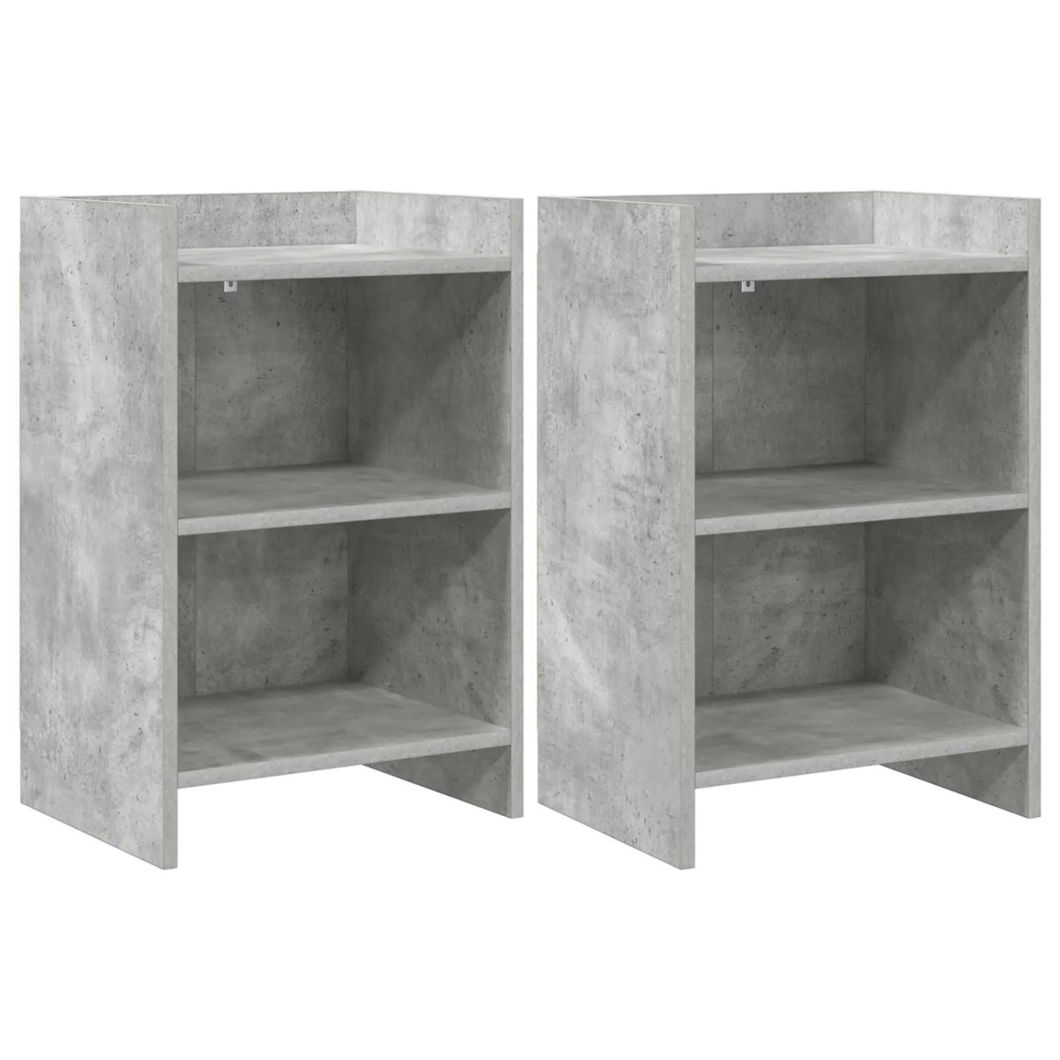 vidaXL Nachttische 2 Stk Betongrau 40 x 30 x 60 cm Holzwerkstoff 8011002