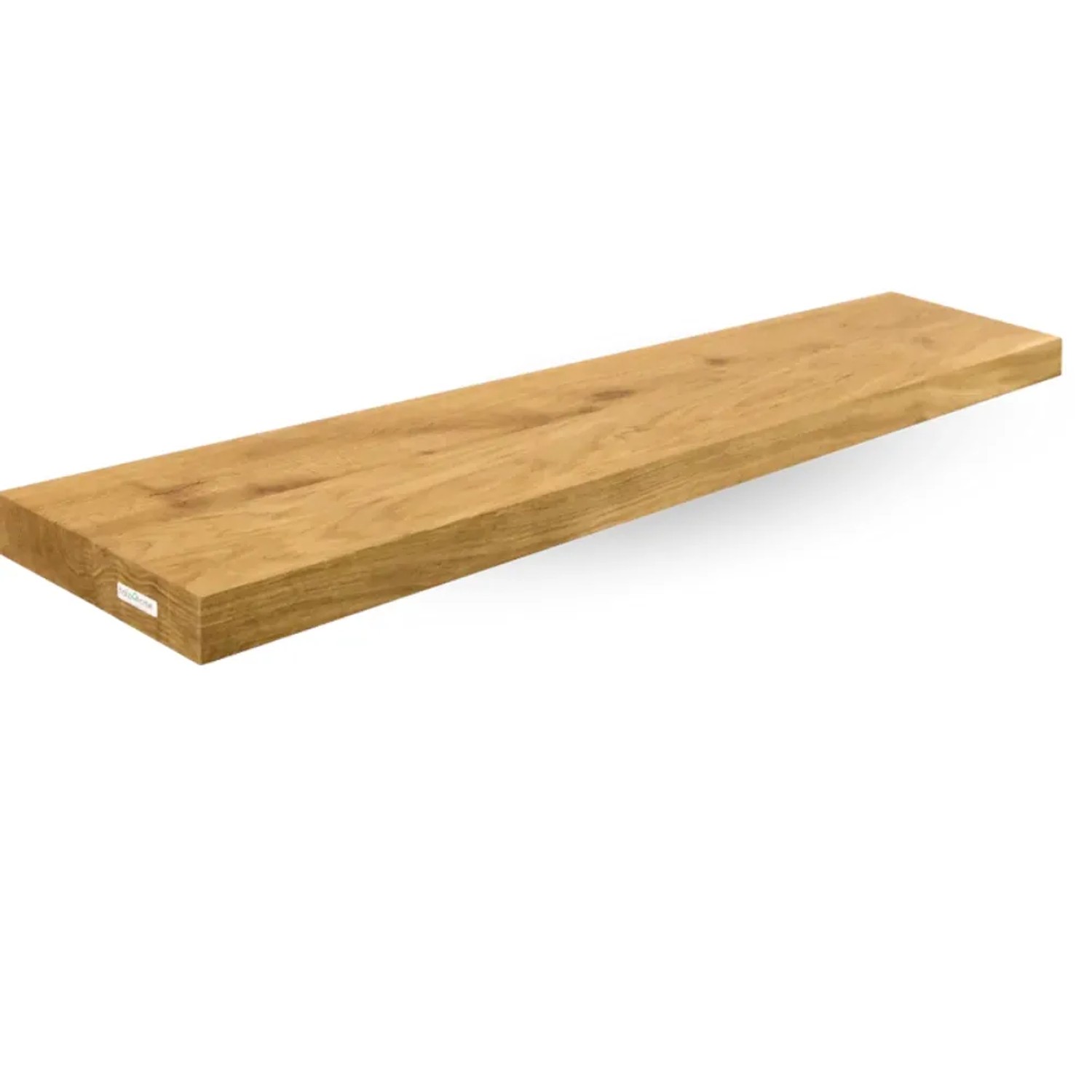 DELUKE Wandregal Holz Schwebend KYLO Eichenholz Massiv Bücherregal Schwebendes Regal Hängeregal 100x22x4cm