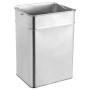 DELUKE Inneneimer, silber, für 45L Standaschenbecher. Robuster, rechteckiger Abfalleimer aus Metall.