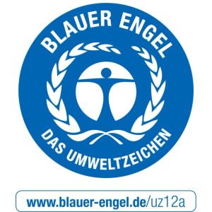 Blauer Engel Umweltzeichen für umweltfreundliche OBI Terrassenfarbe.