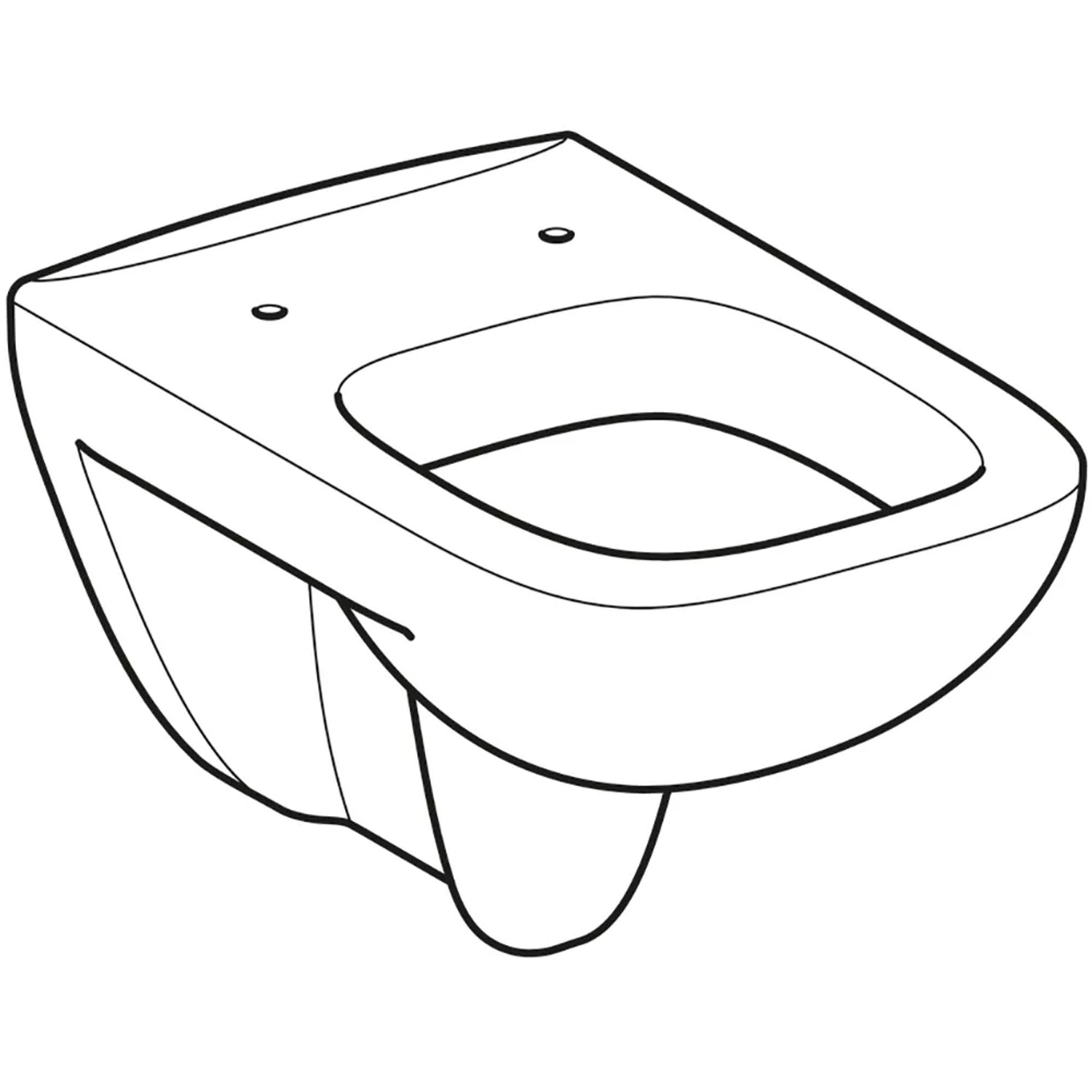 Geberit Wand-WC Renova Plan, Tiefspüler, Weiß mit KeraTect® Beschichtung.
