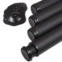 SOTECH 4er Set Tischbeine, schwarz, höhenverstellbar, Ø 60 mm, mit Montageplatten.