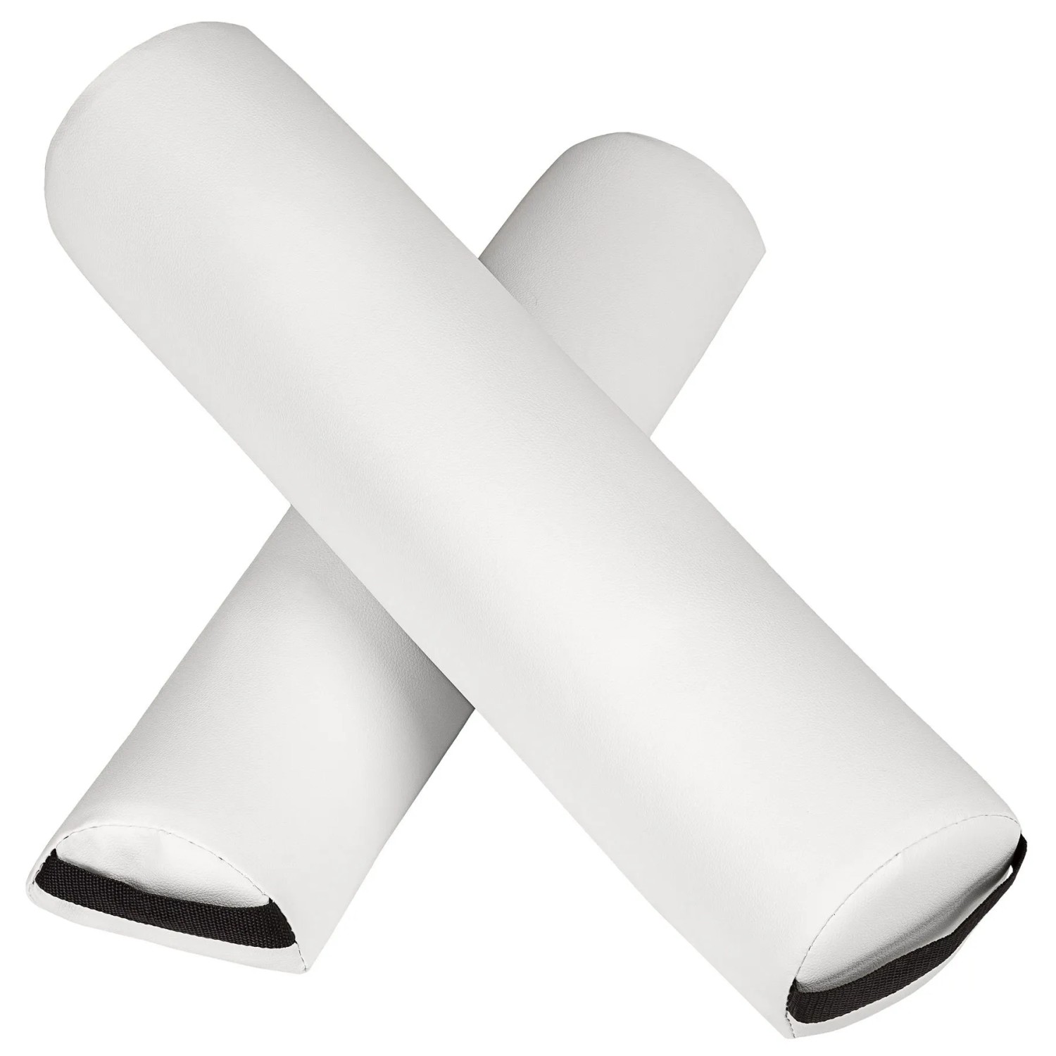 Tectake Lagerungsrollen Set  Mit Kunstlederbezug Dick Gepolstert  64 x 8 x 14 cm Weiß
