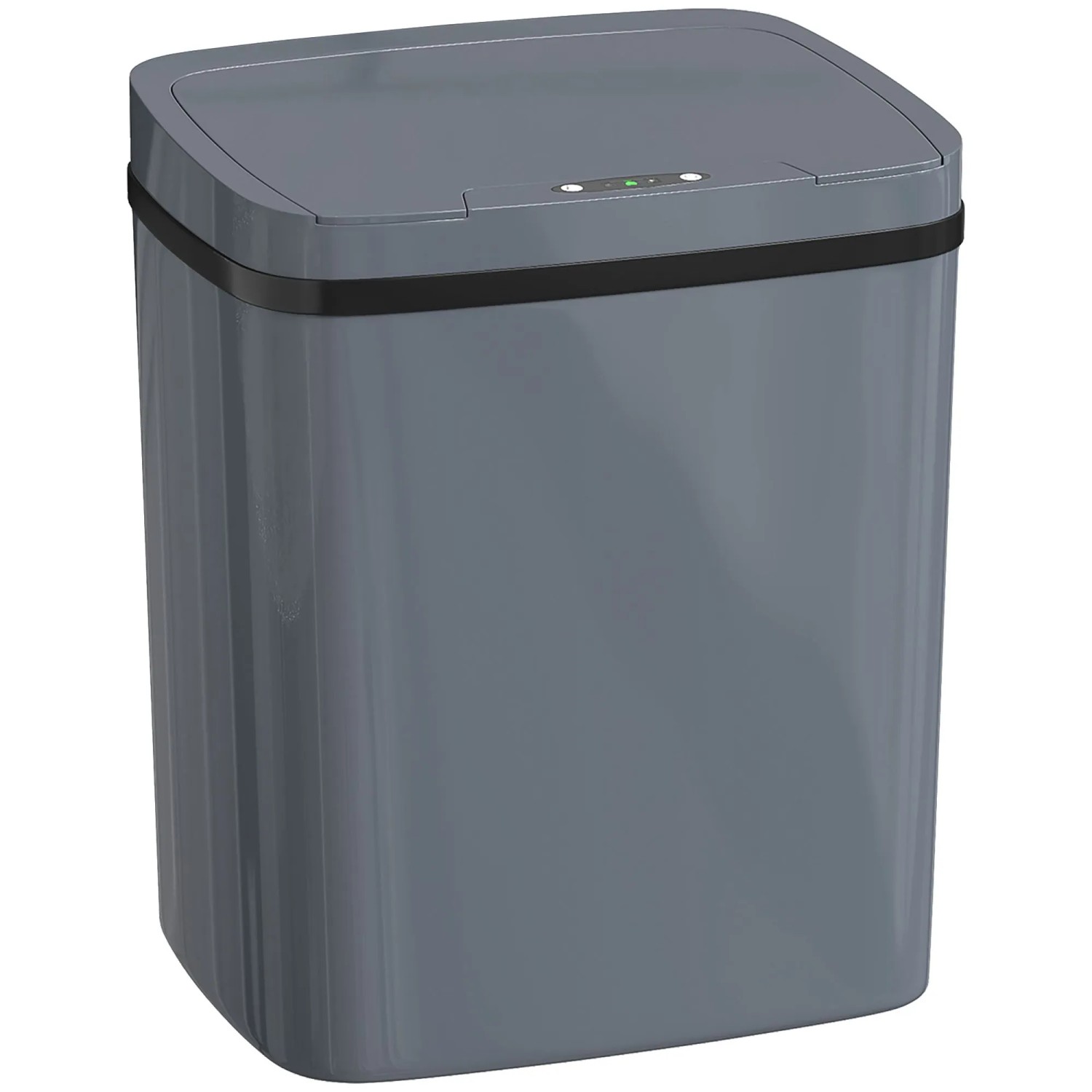 HOMCOM Sensor Mülleimer Kunststoff 27,6L x 21,4B x 33,5H cm Grau