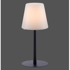 Schwarze LED-Tischleuchte Keno von Just Light für den Außenbereich, mit warmweißem Licht.