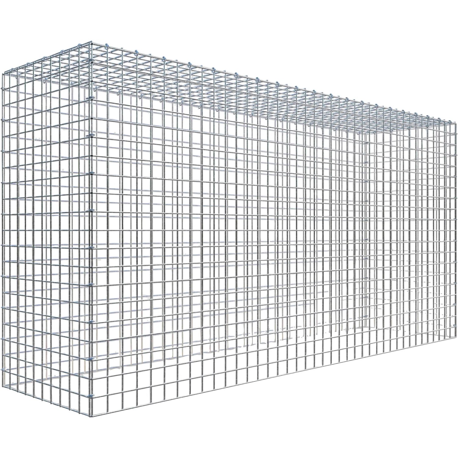 Gabiona C-Ring-Gabione-Anbaukorb Typ 3 100 x 200 x 50 cm Maschenw 5 x 5 cm