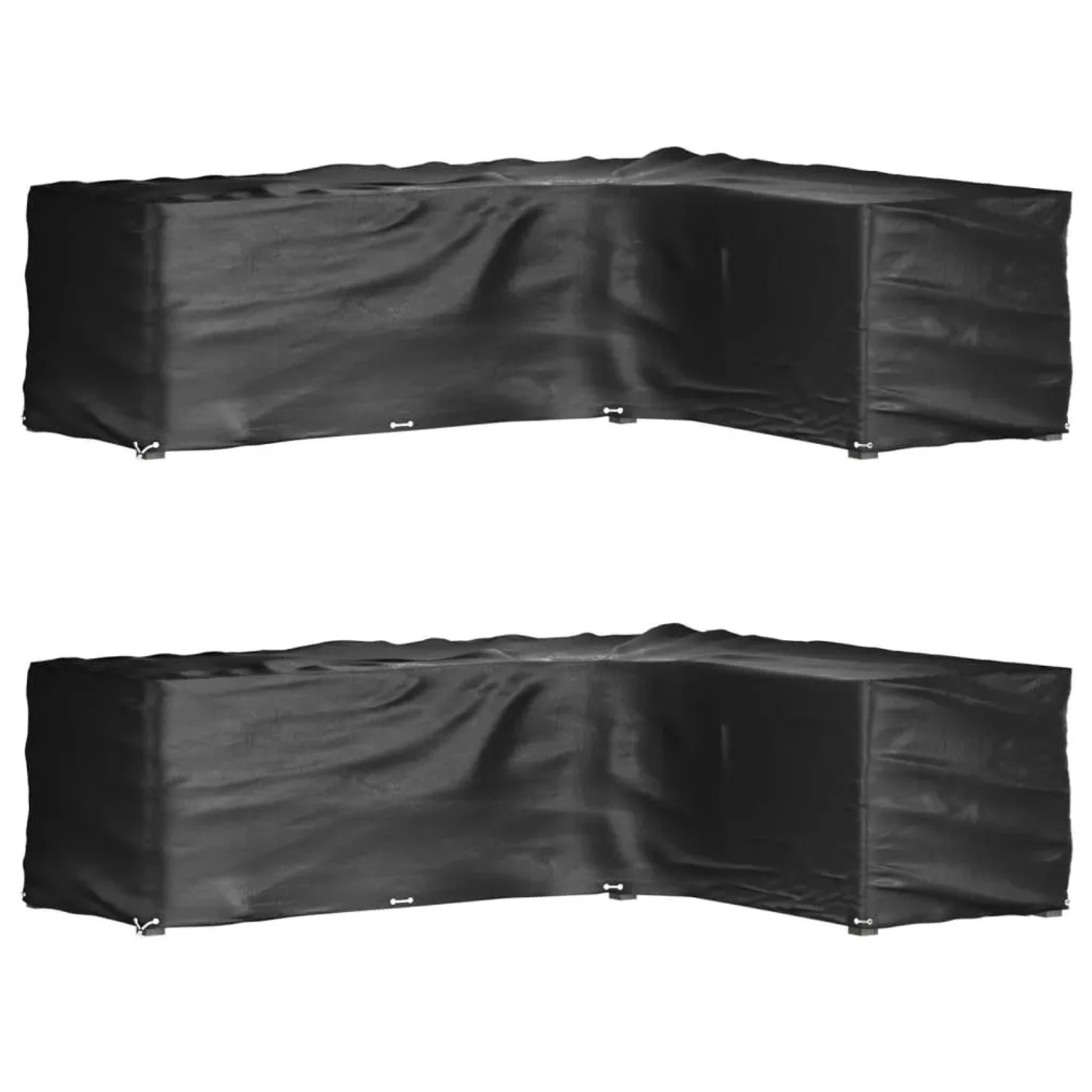 vidaXL Gartenmöbel-Abdeckungen in L-Form 2 Stk 18 Ösen 285x220x80 cm 315537 günstig online kaufen