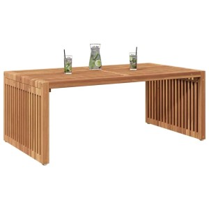 vidaXL Garten Beistelltisch Braun 90 x 50 x 36 cm Teak-Massivholz 42006355