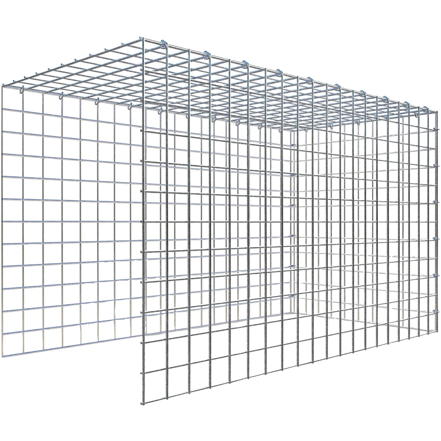 Gabiona C-Ring-Gabione-Anbaukorb Typ 4 60 x 100 x 50 cm Maschenw 5 x 5 cm
