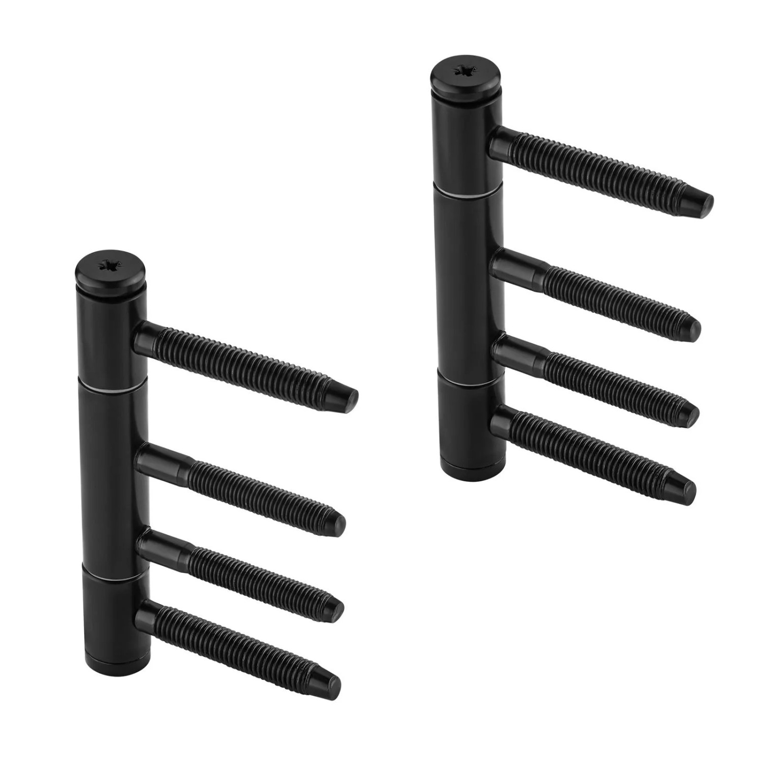 SOTECH 1 Paar Türbänder 3-Teilig Ø15 mm Stahl Schwarz Pulverbeschichtet für Holzzargen