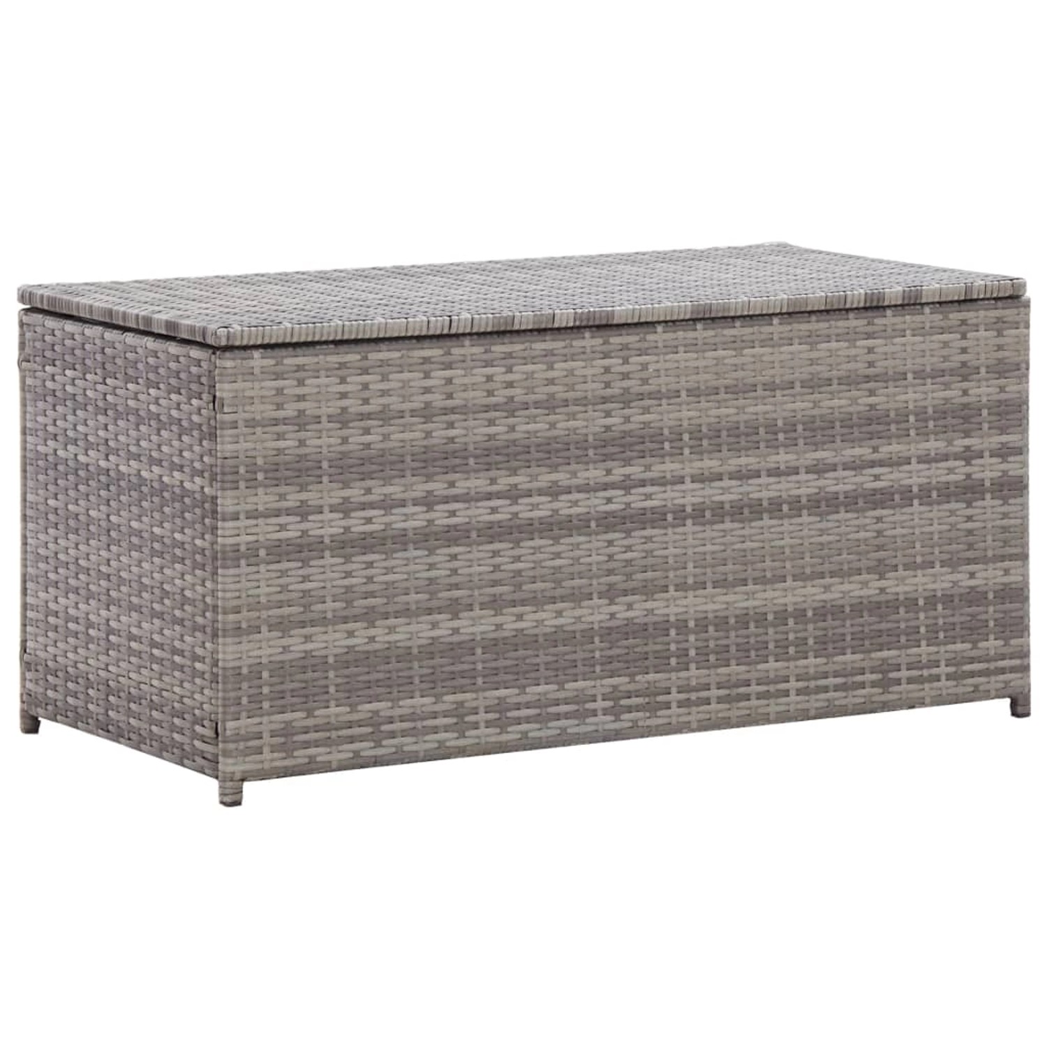 furnicato Gartenbox Poly Rattan 100x50x50 cm Grau günstig online kaufen