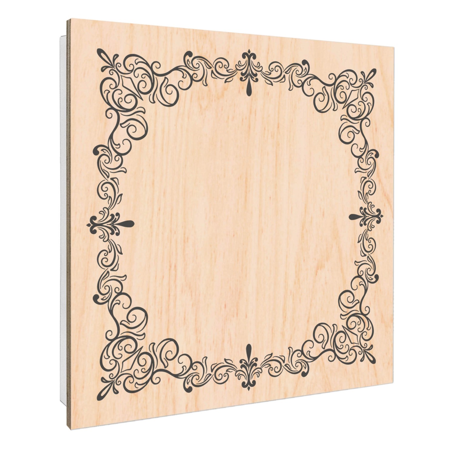 Banjado Großer Schlüsselbox Holz 30x30cm Weiß Scharnier Rechts 50 Haken Sch günstig online kaufen