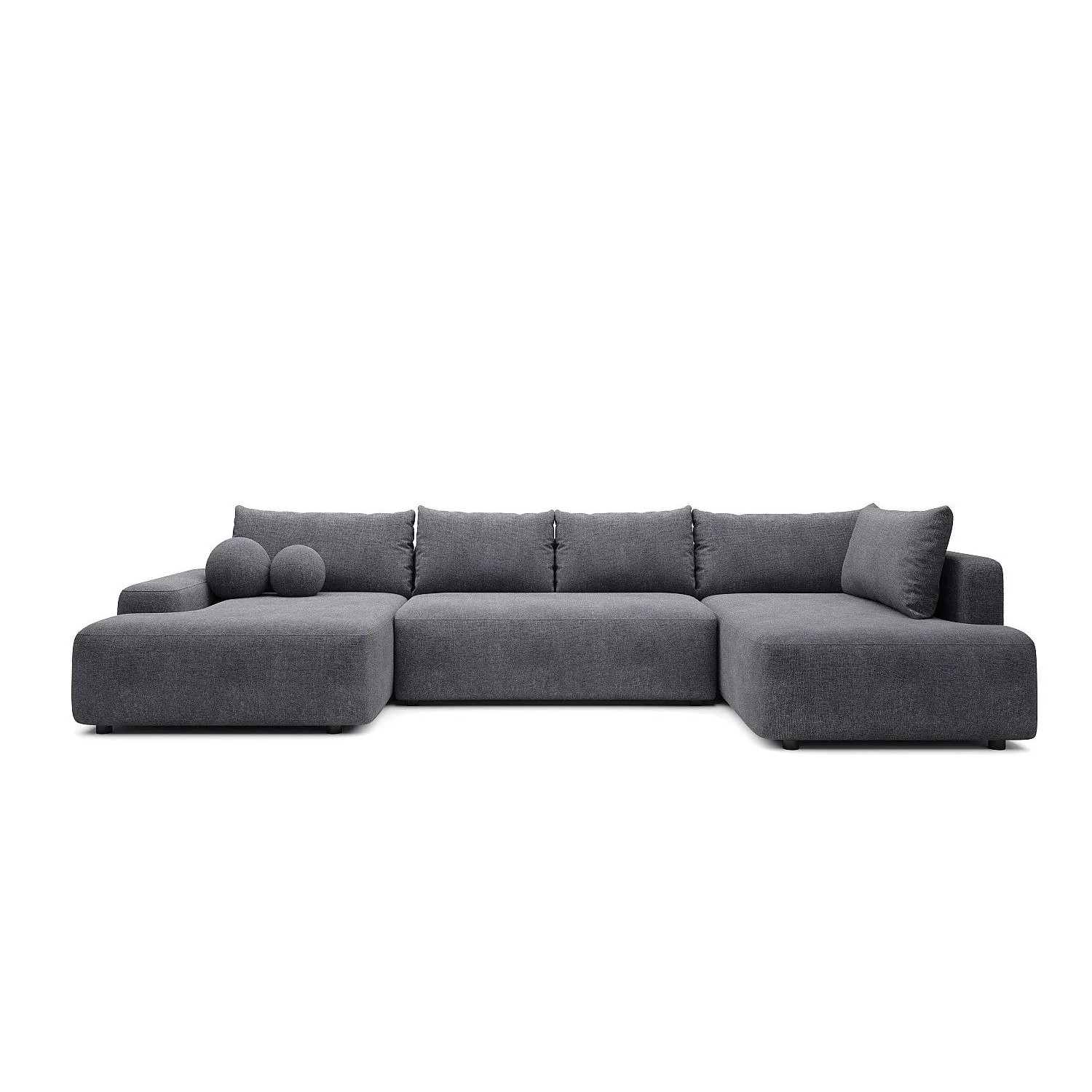 Vente-unique Schlafsofa Daviso Grau 360 cm