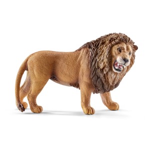 Brüllender Schleich Wild Life Löwe, detailgetreue Spielfigur für Kinder.