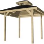 Weka Pavillon Gartenoase 651 Gr. 1 mit Dachaufsatz, Holzkonstruktion mit schwarzem Dach.