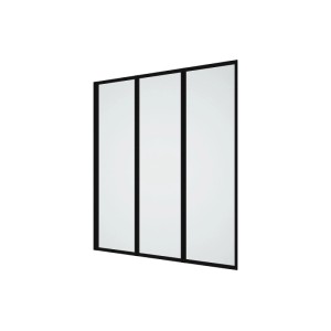 Vente-unique Duschabtrennung District Schwarz 120 cm