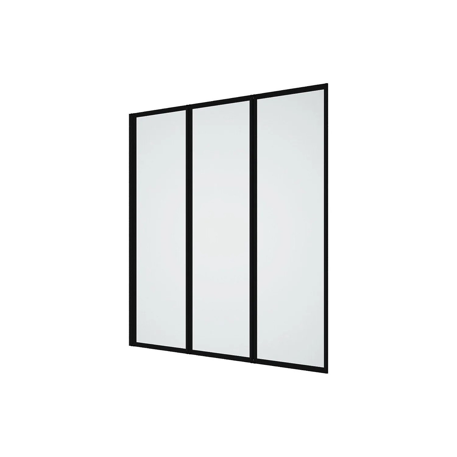 Vente-unique Duschabtrennung District Schwarz 120 cm