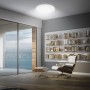 Weißes Brilo LED-Panel Slim Sternenhimmel, eine moderne LED-Deckenleuchte mit Sterneneffekt.