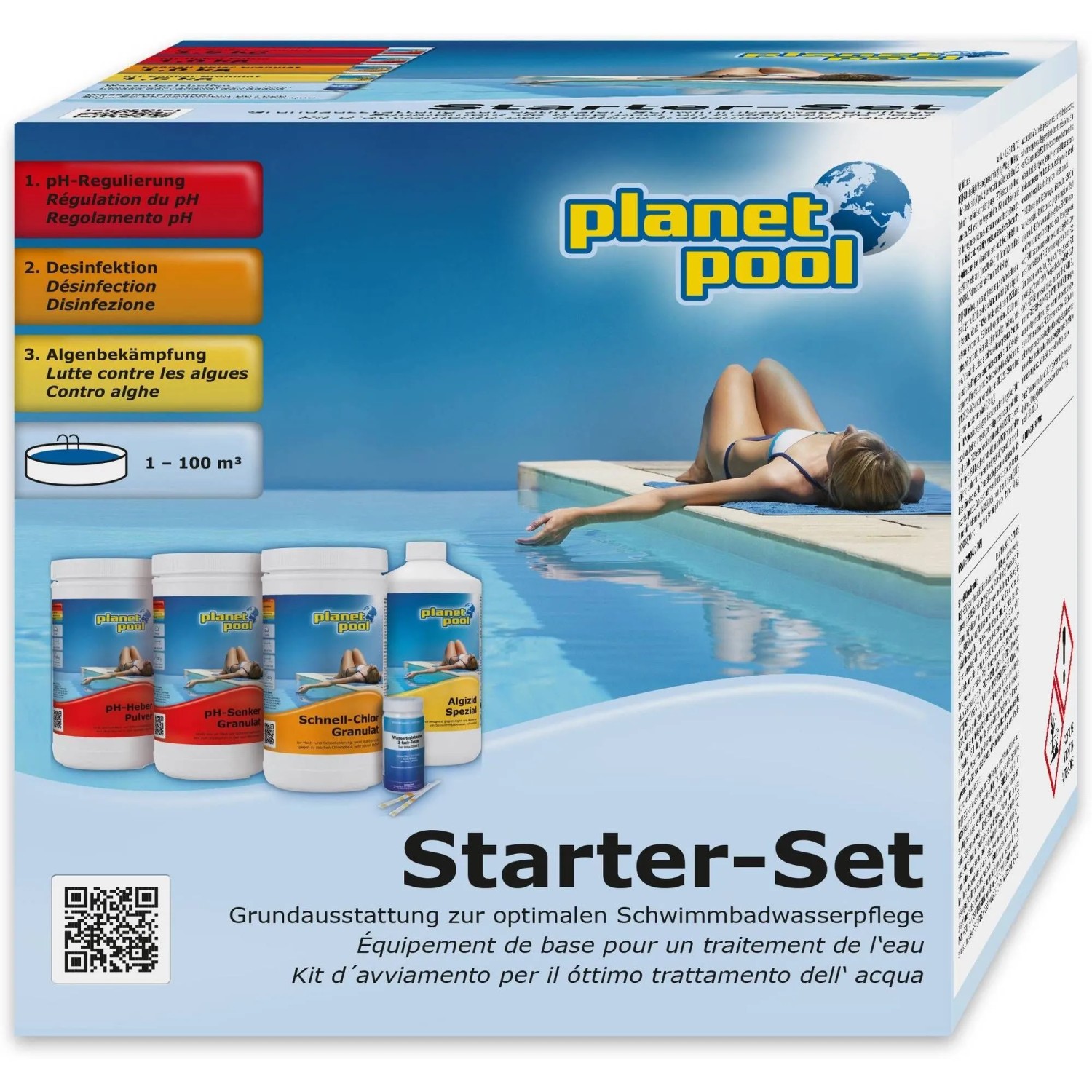 Planet Pool Wasserpflege Starter Set 3 Komponenten Chlorvariante