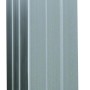GartenLand Steckzaunpfosten aus Aluminium, silber, mit 3 Nuten und Pfostenkappe.