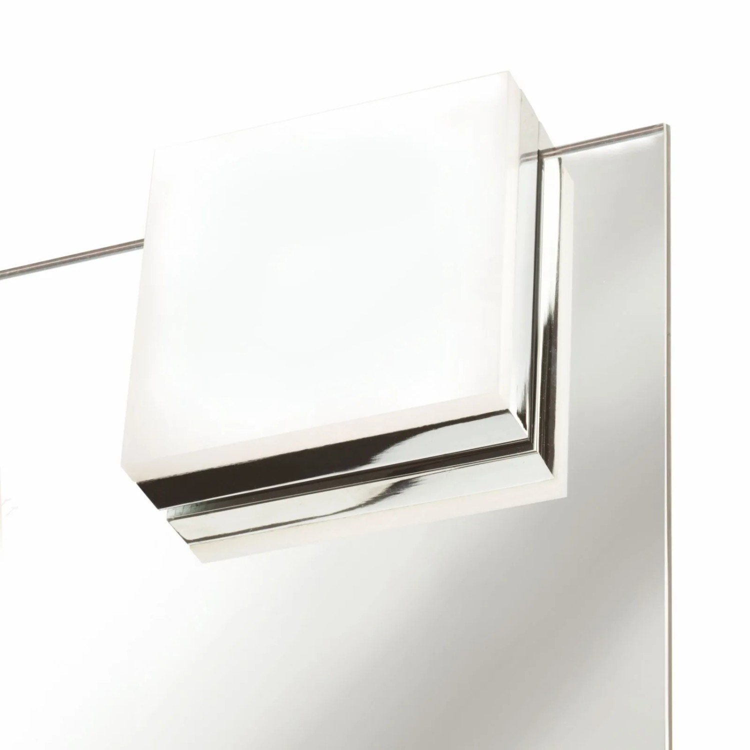 SOTECH Domus-Line LED Spiegel Klemmleuchte CUBO Aluminium 75 x 75 mm 3800K 12V 4,8W Dimmbar Chrom Poliert