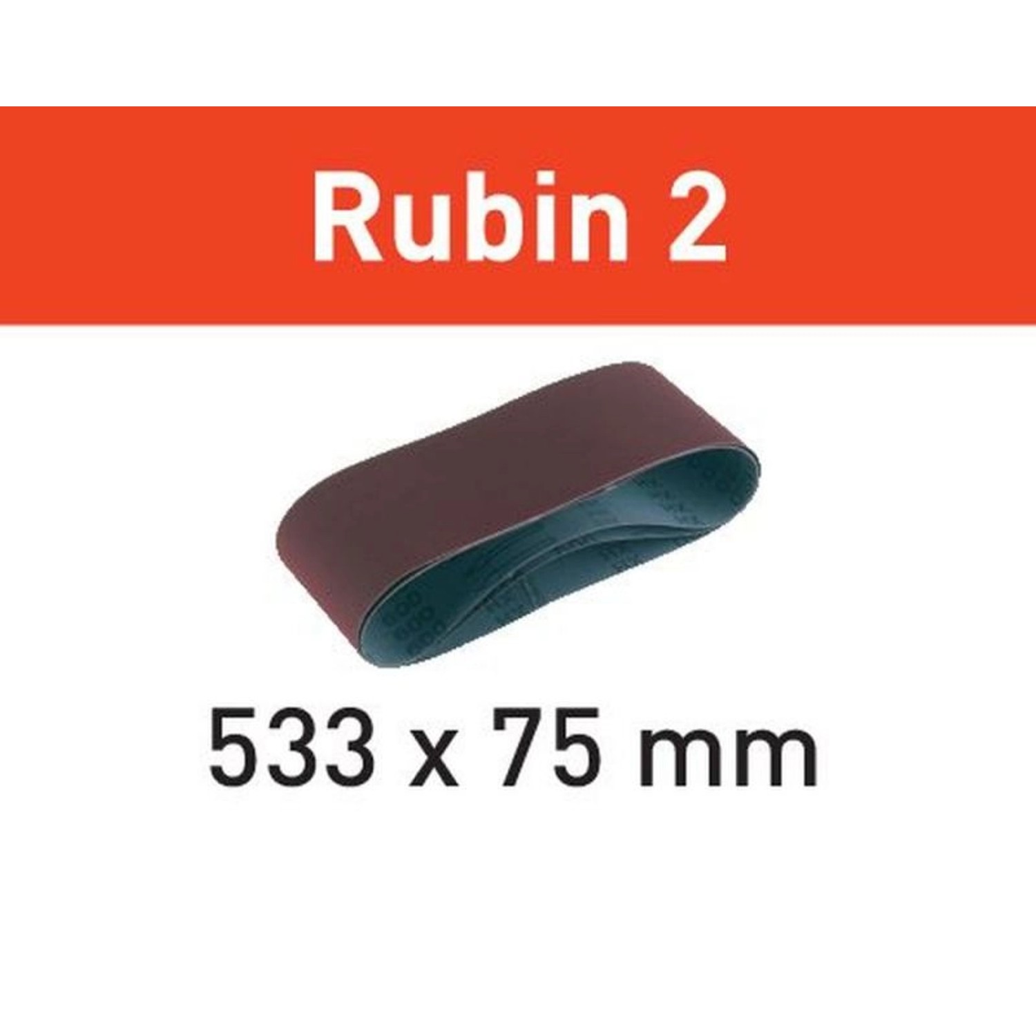 Festool Schleifband L533X 75-P80 RU2/10 Rubin 2 – 499157