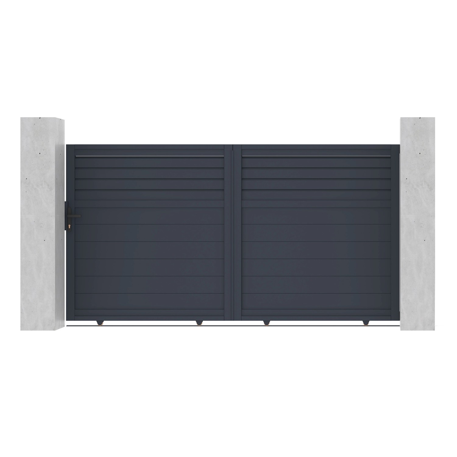 Casanoov Schiebetor 3M Carpatia H 160Cm & 2 Pfosten H 190Cm Aluminium Grau günstig online kaufen