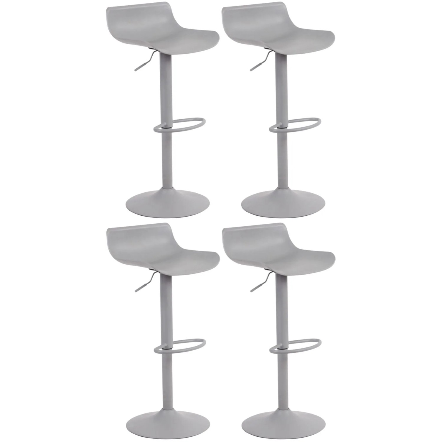 CLP 4er Set Barhocker Aveiro Grau