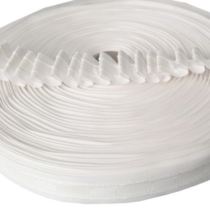 Bestgoodies Gardinenband Bleistiftband, 25mm breit, 5m Rolle, weiß, für Fenstervorhänge.