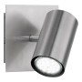 Nickel-Spot Marley, 1-flammig, 12x12 cm. Wandleuchte mit schwenkbarem Strahler für flexible Beleuchtung.