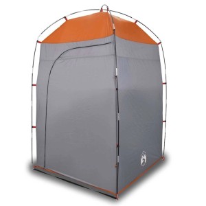 Graues vidaXL Duschzelt, wasserfest, für Camping & Outdoor. Praktische Campingdusche mit Reißverschluss.