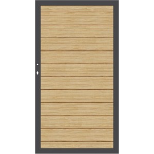 TraumGarten Einzeltor System Alu Plus Lärche, 98x180cm, für Sichtschutzzaun.