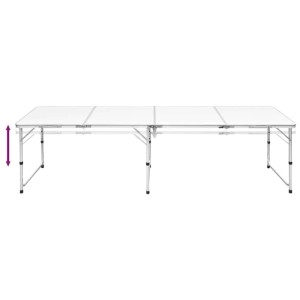 vidaXL Campingtisch Zusammenklappbar höhenverstellbar Aluminium 240 x 60 cm 41327