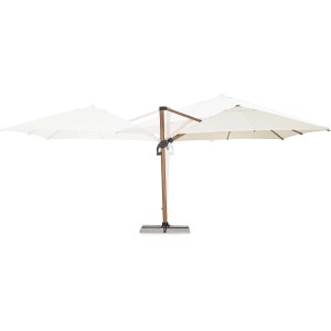 Bizzotto Ampelschirm ORION, 300x300 cm, drehbar, mit cremefarbener Bespannung.