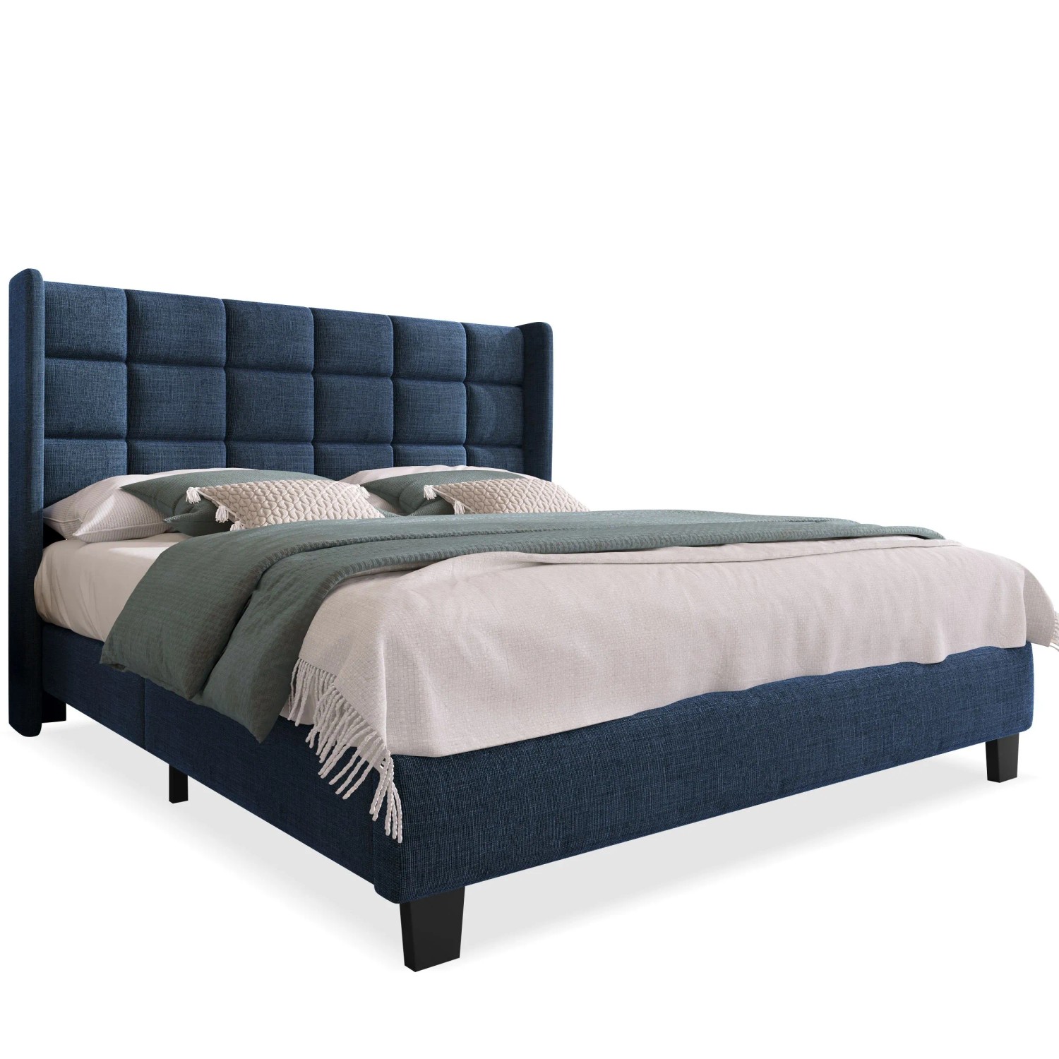 Okwish Polsterbett 140×200 Mit Seinem Gepolstertes Kopfteil Doppelbett Mit Matratze