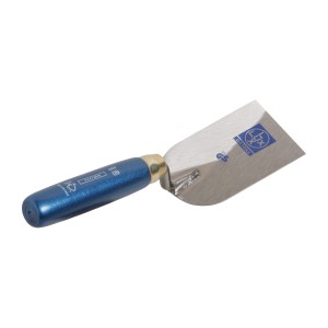 LUX Stuckateurspachtel 60 mm Classic mit blauem Holzgriff für Ausbesserungsarbeiten.