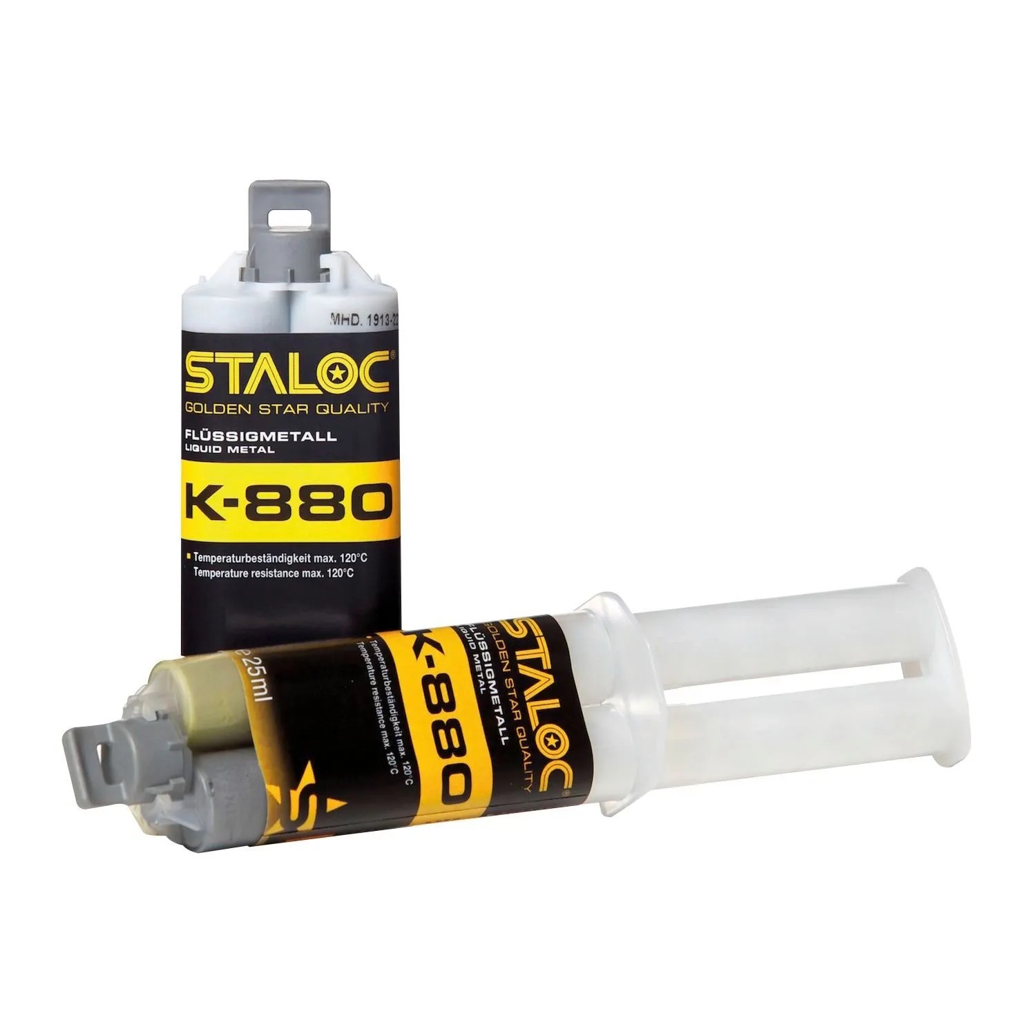 Staloc Metallkleber K-880 Flüssigmetall Grau 25 ml ohne Mischer
