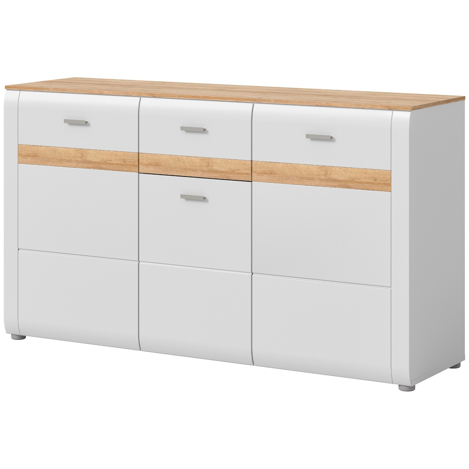 Inn.Furn Sideboard in Grau und Eiche 150 cm Darell günstig online kaufen