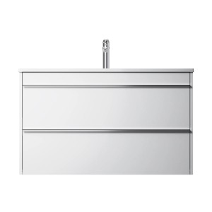 AM.PM Waschtischunterschrank Hit mit Waschbecken, wandmontiert, weiß, 100 cm.