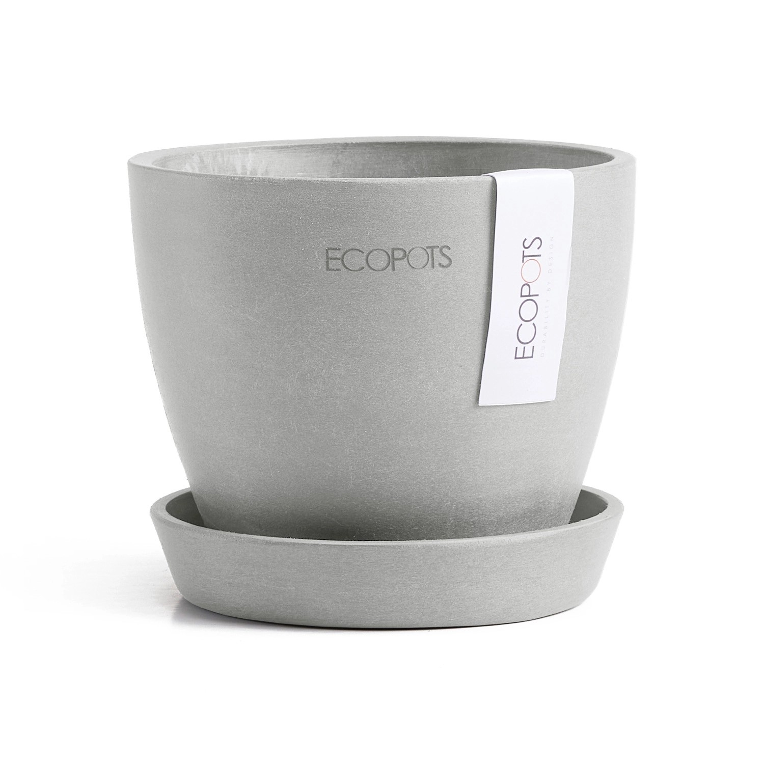 Ecopots Pflanztopf Antwerp Mini Weißgrau 11,5 cm x 10,1 cm