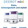 ECOVACS DEEBOT Mini Saug- und Wischroboter mit OMNI-Station in verschiedenen Farben.