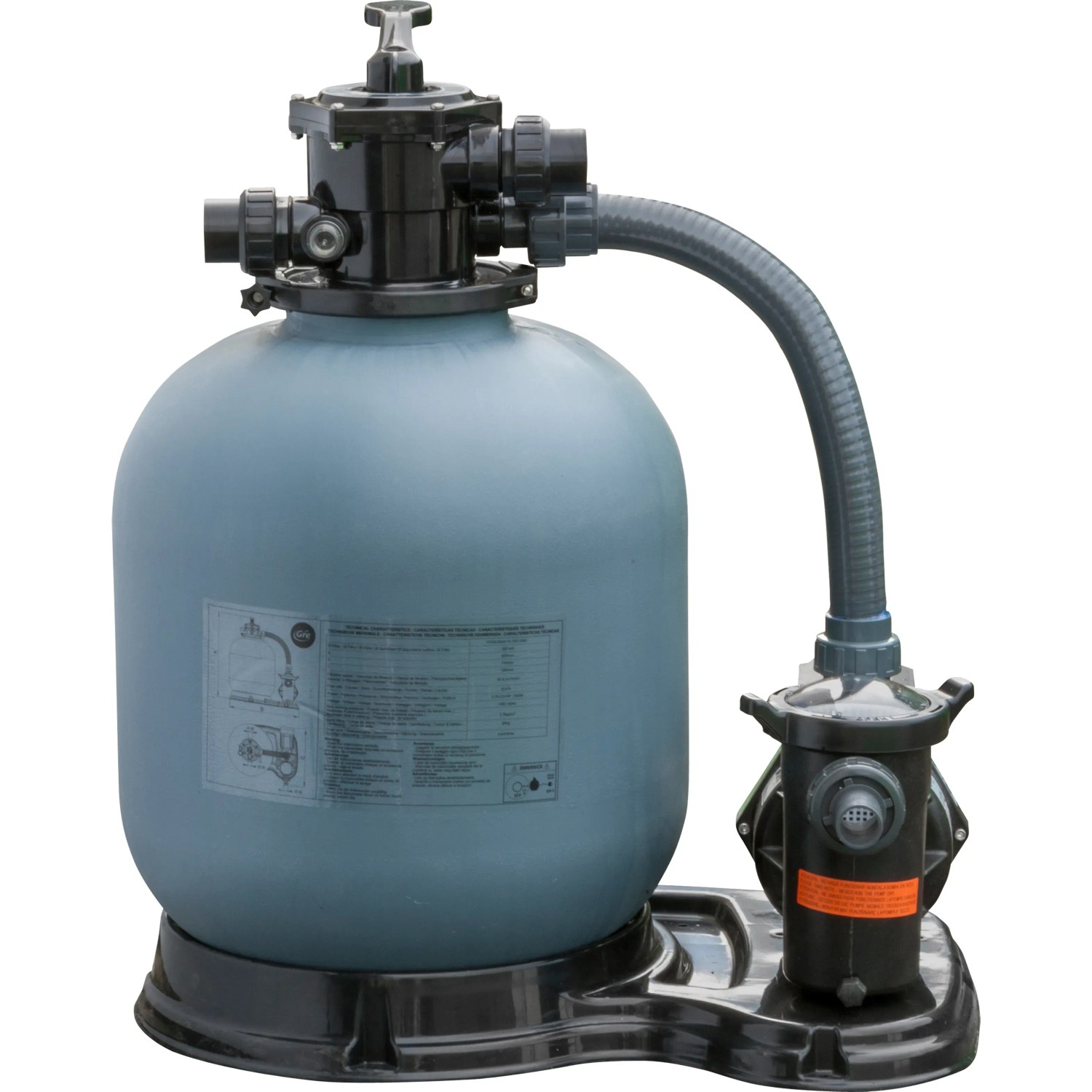 Sandfilteranlage für Gre Echtholzpool Evora, zur Reinigung des Poolwassers.