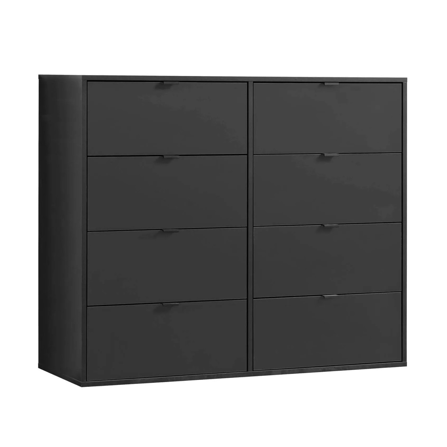 mokebo Kommode mit 8 Schubladen in Anthrazit Die Stilvolle Highboard Anrichte oder Sideboard