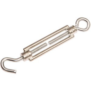 Conacord Spannschloss aus verzinktem Stahl, 115 mm, mit Haken und Öse. Metallbeschlag.